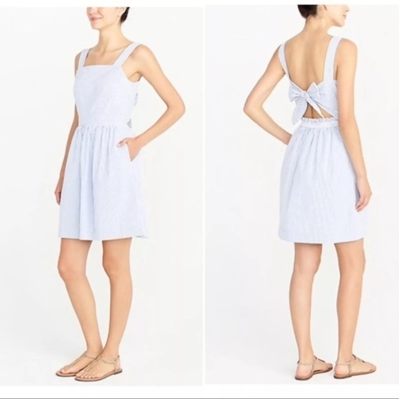 J. Crew Seersucker apron dress - Picture 1 of 9